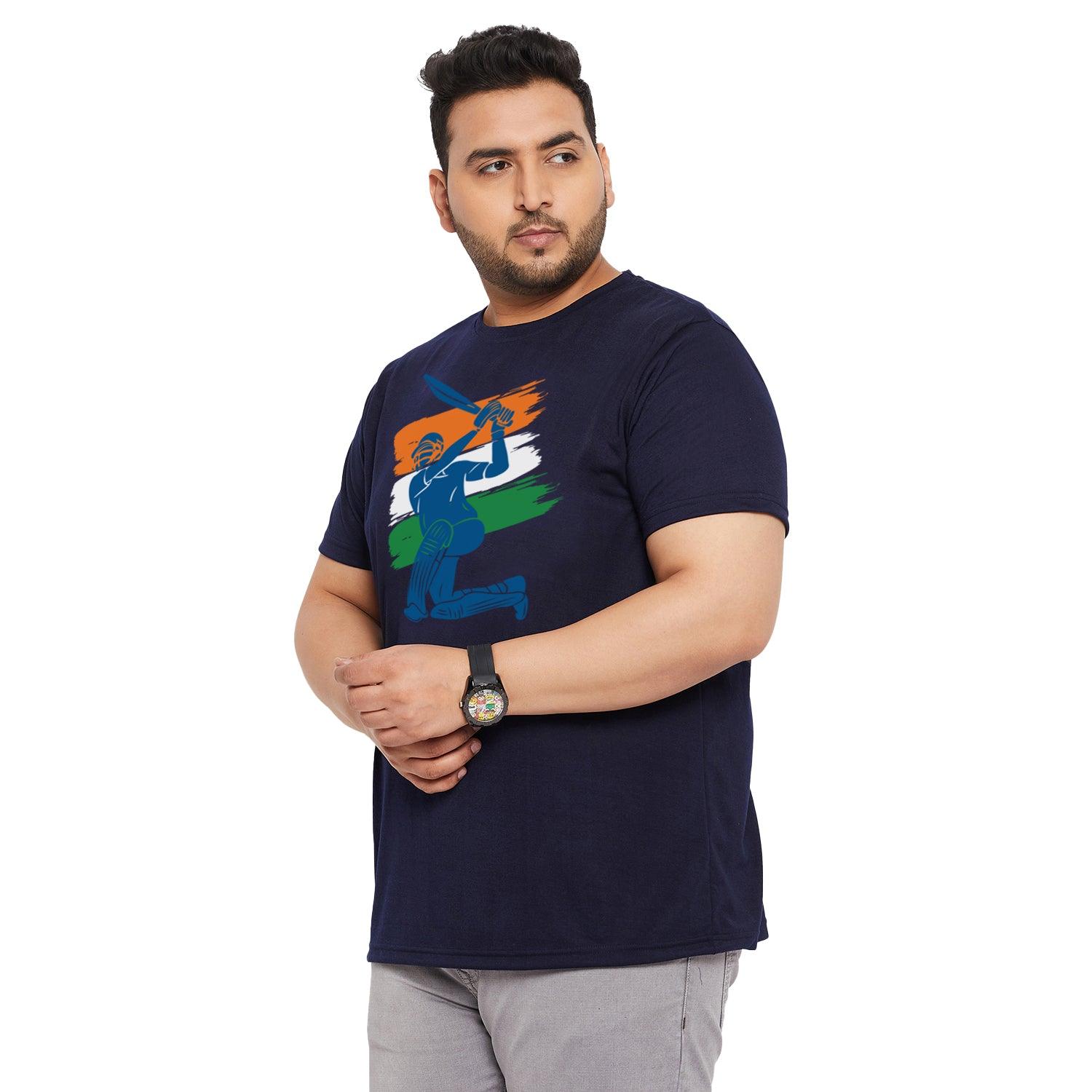 Men Plus Size Stance Printed Round Neck Tshirt - bigbanana