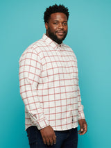 Men Plus Size Static Multicolor Checkered Casual Shirt