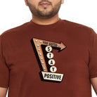 Men Plus Size Stay Printed Round Neck Tshirt - bigbanana