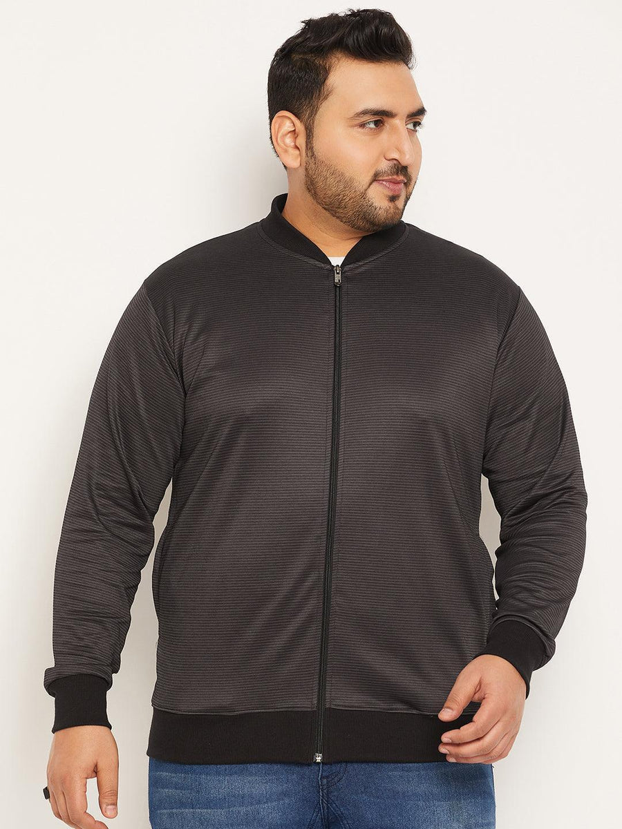Men Plus Size Story Striped Jacket – bigbanana