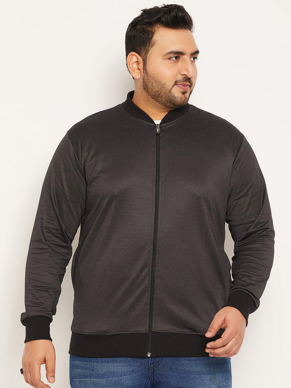 Men Plus Size Story Striped Jacket