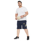 Men Plus Size Stripe Solid Shorts - bigbanana