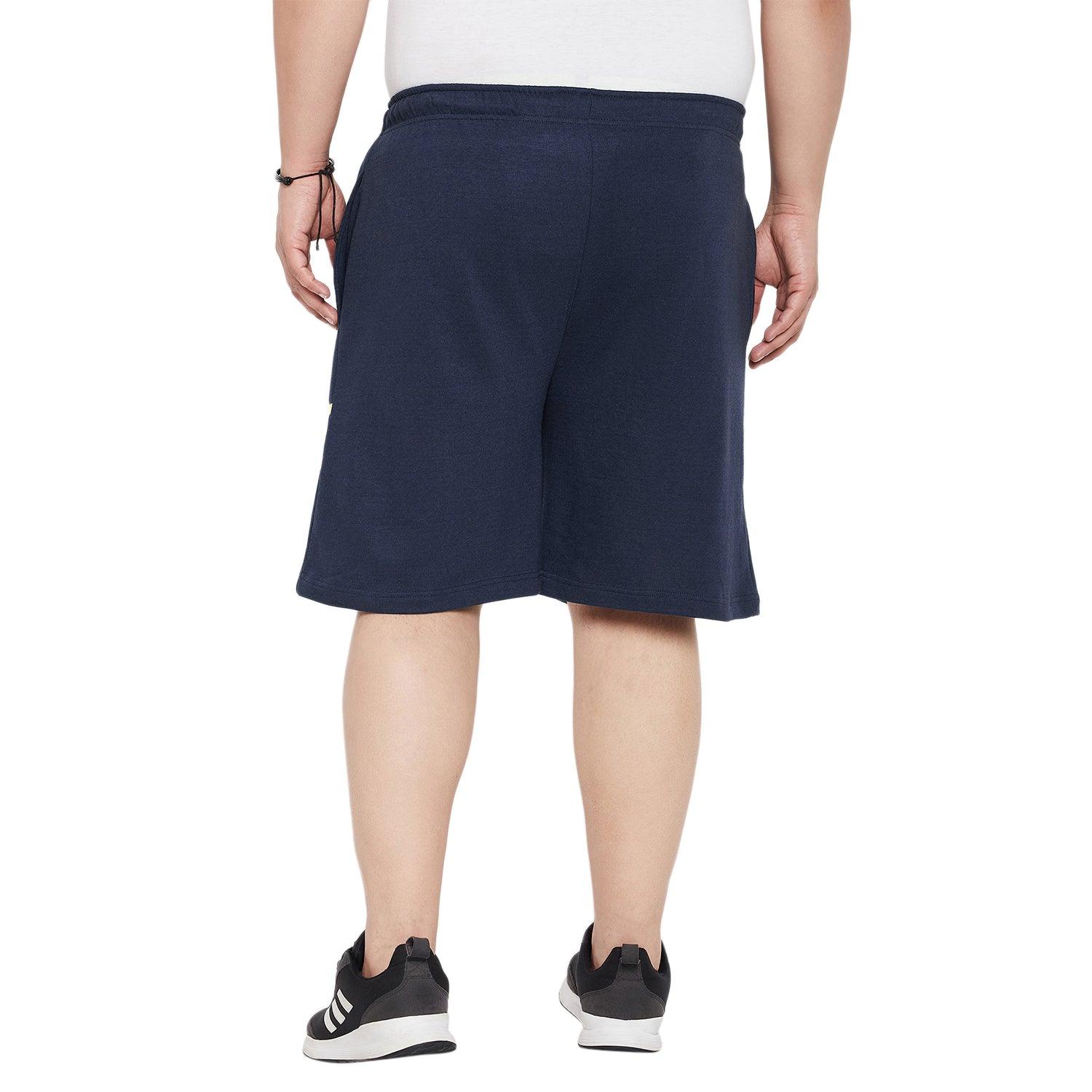 Men Plus Size Stripe Solid Shorts - bigbanana