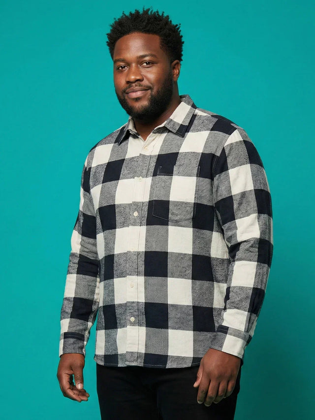 Men Plus Size Stronghold Multicolor Checkered Casual Shirt