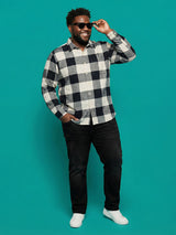 Men Plus Size Stronghold Multicolor Checkered Casual Shirt
