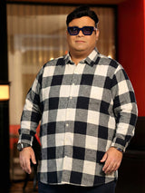 Men Plus Size Stronghold Multicolor Checkered Casual Shirt