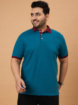 Men Plus Size Stryka Solid Polo Tshirt - bigbanana