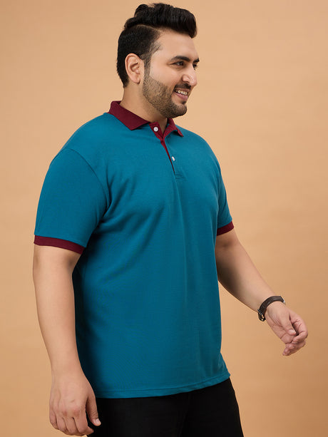 Men Plus Size Stryka Solid Polo Tshirt - bigbanana