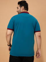 Men Plus Size Stryka Solid Polo Tshirt - bigbanana