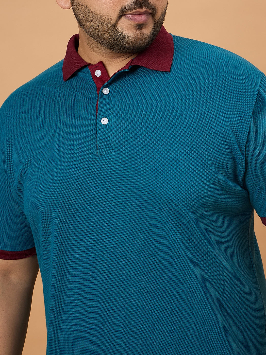 Men Plus Size Stryka Solid Polo Tshirt - bigbanana