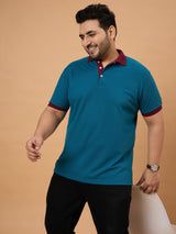 Men Plus Size Stryka Solid Polo Tshirt - bigbanana
