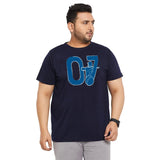 Men Plus Size Stump Printed Round Neck Tshirt - bigbanana