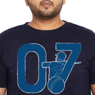 Men Plus Size Stump Printed Round Neck Tshirt - bigbanana