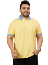 Men Plus Size Styvia Solid Polo Tshirt - bigbanana
