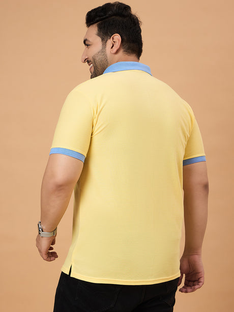 Men Plus Size Styvia Solid Polo Tshirt - bigbanana