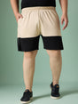 Men Plus Size Submerge Self Design Shorts - bigbanana