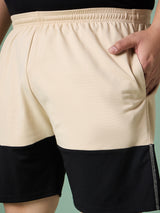 Men Plus Size Submerge Self Design Shorts - bigbanana