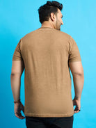 Men Plus Size Summer Solid Round Neck Tshirt - bigbanana