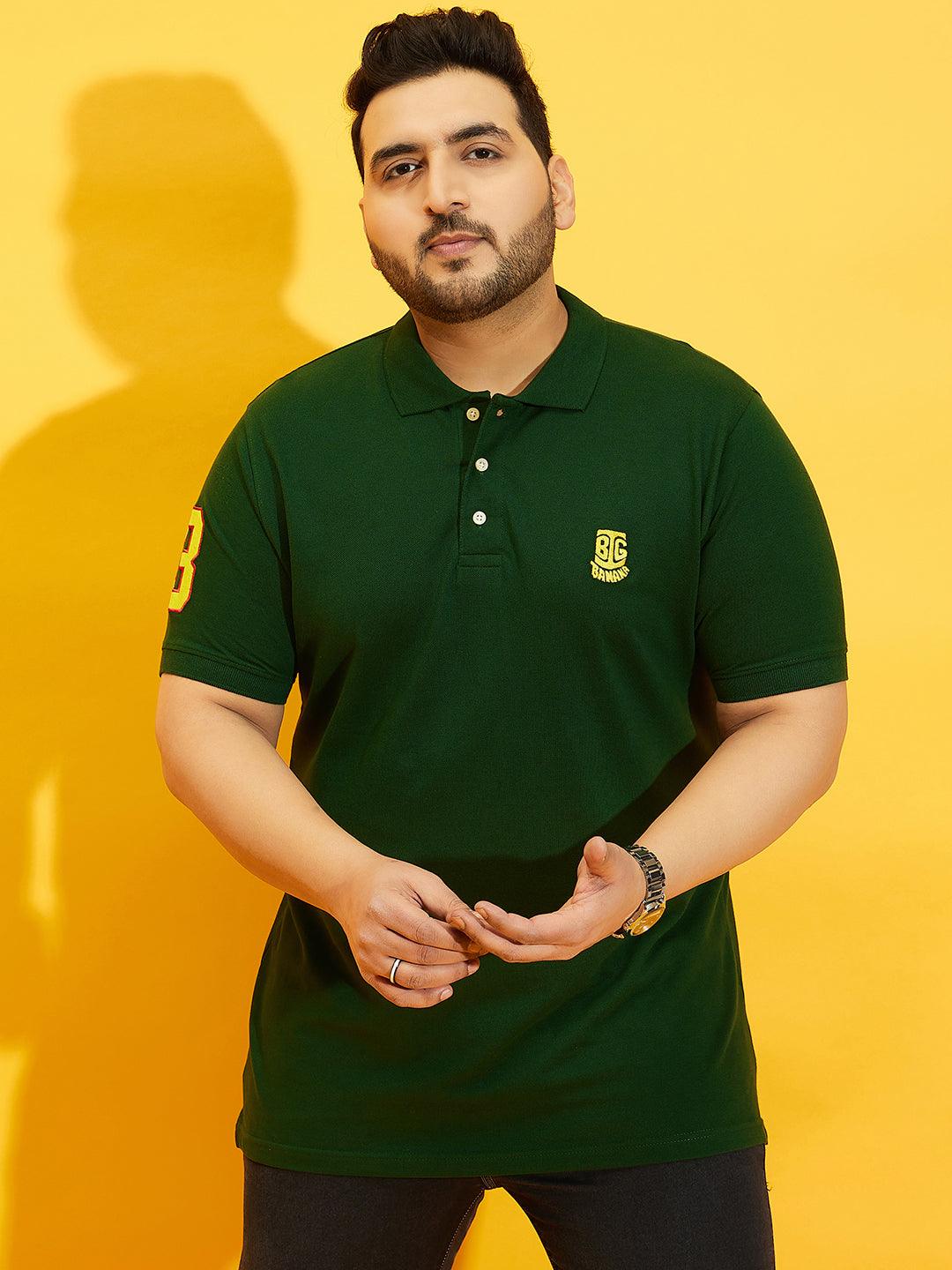 Men Plus Size Tim-BG Solid Polo Tshirt - bigbanana