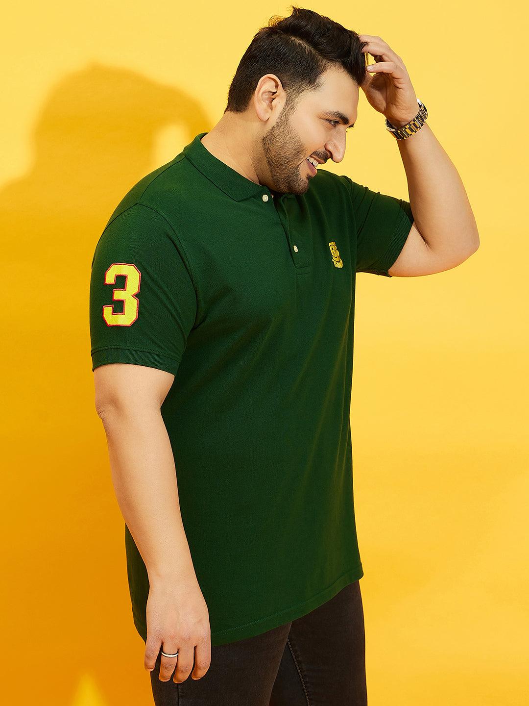 Men Plus Size Tim-BG Solid Polo Tshirt - bigbanana