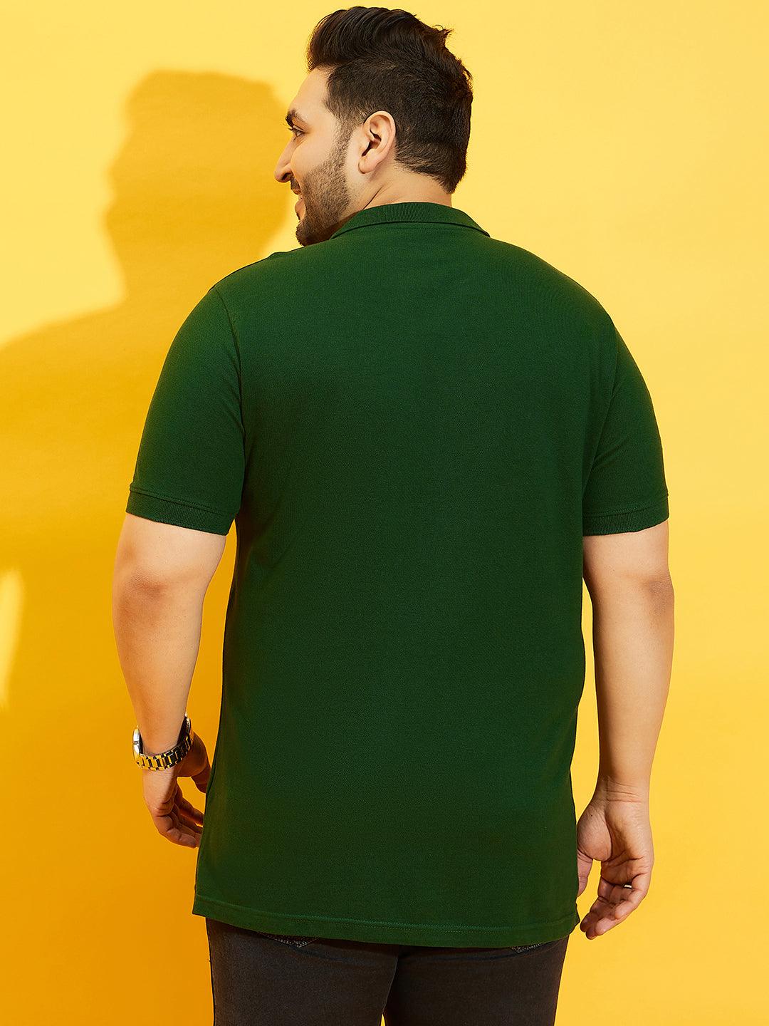 Men Plus Size Tim-BG Solid Polo Tshirt - bigbanana