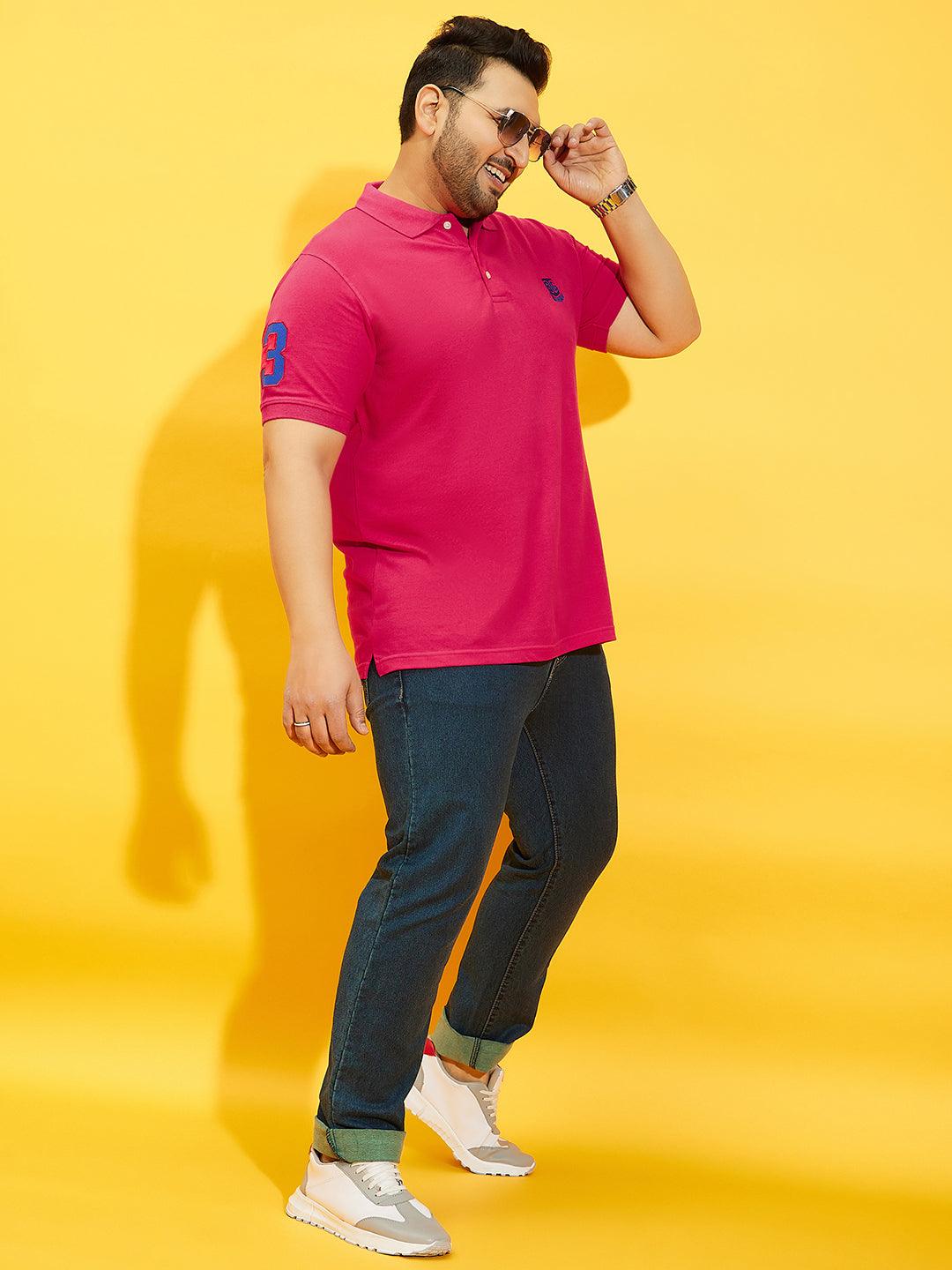 Men Plus Size Tim-MG Solid Polo Tshirt - bigbanana