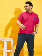 Men Plus Size Tim-MG Solid Polo Tshirt - bigbanana