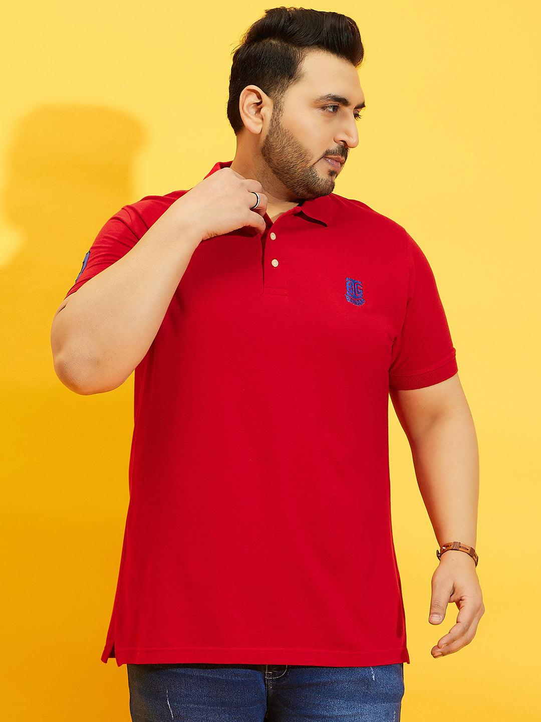 Men Plus Size Tim-R Solid Polo Tshirt - bigbanana