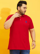 Men Plus Size Tim-R Solid Polo Tshirt - bigbanana