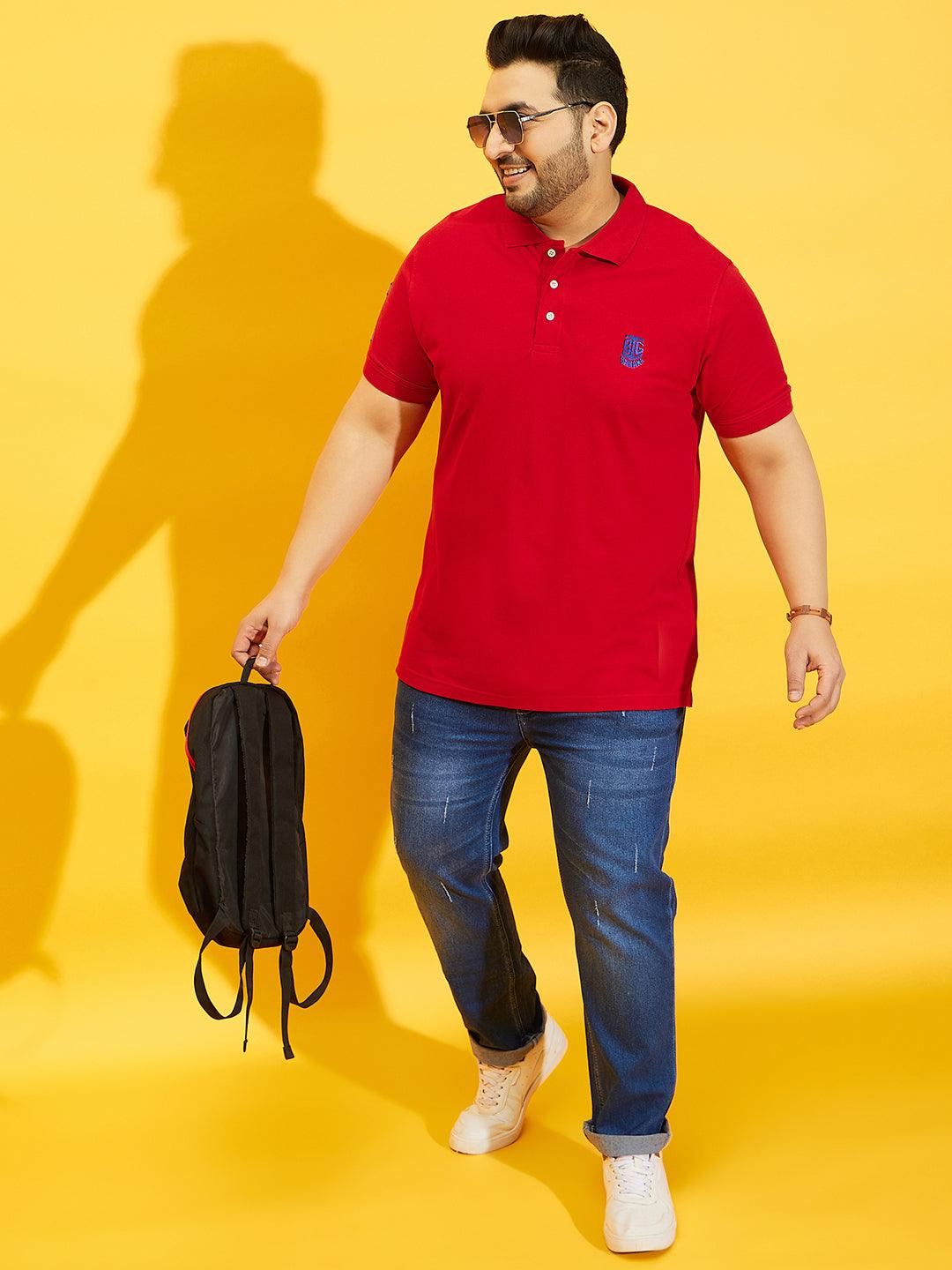 Men Plus Size Tim-R Solid Polo Tshirt - bigbanana