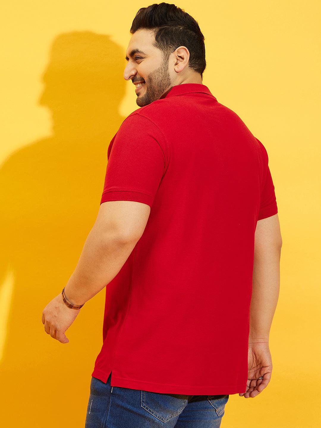 Men Plus Size Tim-R Solid Polo Tshirt - bigbanana