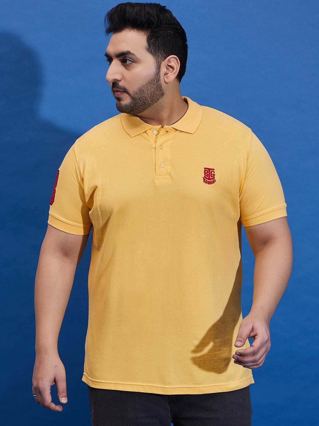 Men Plus Size Tim-Y Solid Polo Tshirt - bigbanana