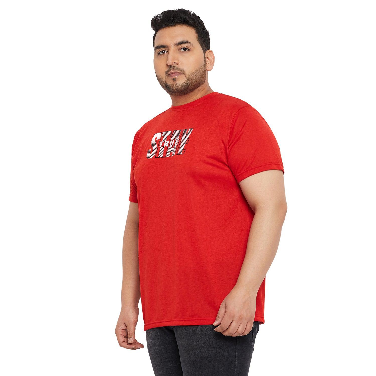 Men Plus Size Tabdu Printed Round Neck Tshirt - bigbanana