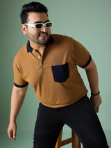 Men Plus Size Tavro Solid Polo Tshirt - bigbanana
