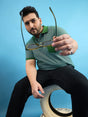 Men Plus Size Tempo Bottle Green Solid Polo Tshirt - bigbanana