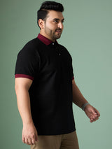 Men Plus Size Tenzil Colorblock Polo Tshirt - bigbanana