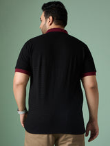Men Plus Size Tenzil Colorblock Polo Tshirt - bigbanana