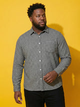 Men Plus Size Terra Multicolor Checkered Casual Shirt