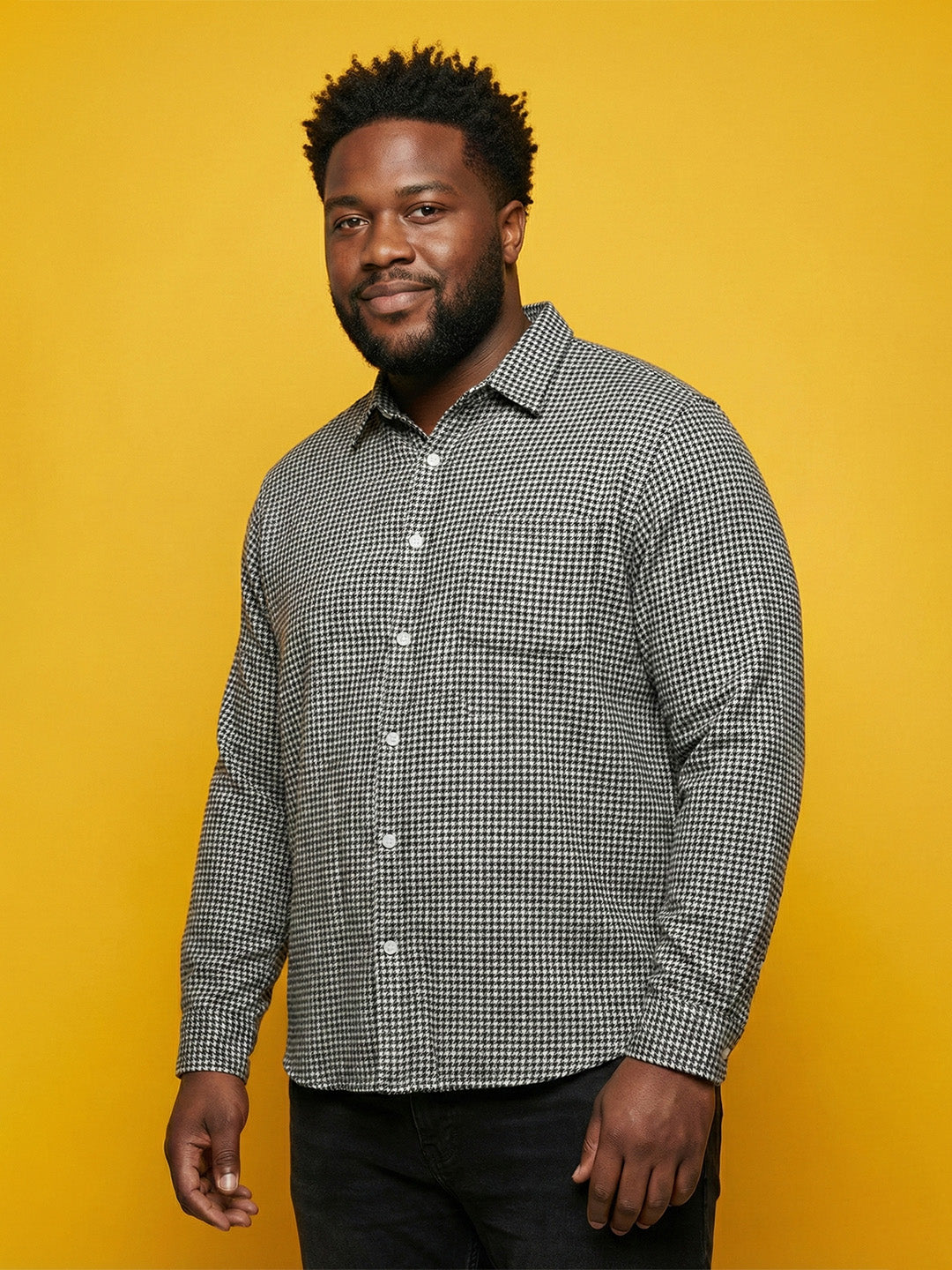 Men Plus Size Terra Multicolor Checkered Casual Shirt