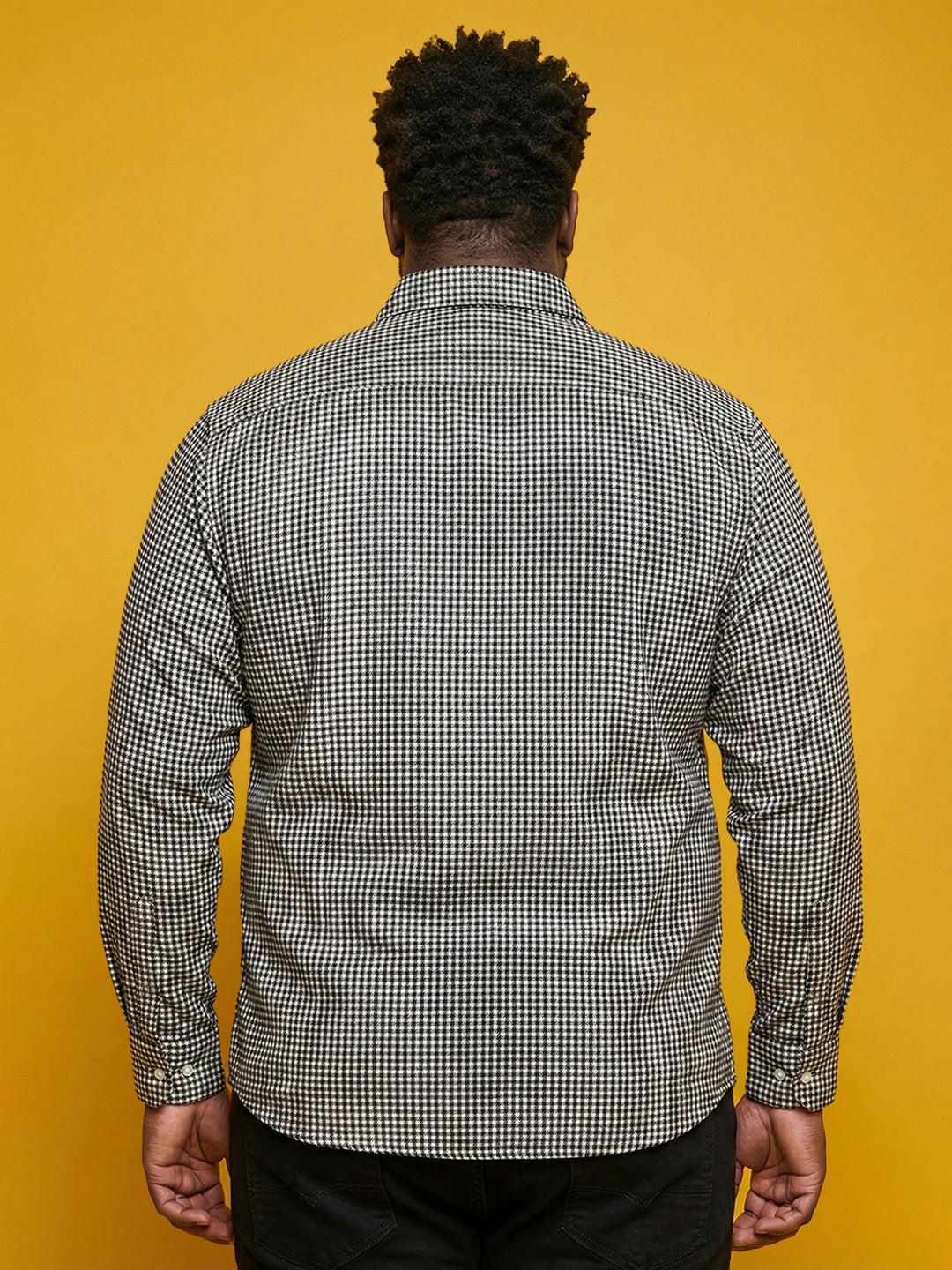 Men Plus Size Terra Multicolor Checkered Casual Shirt