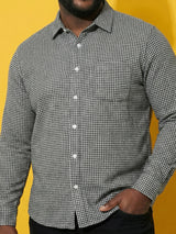 Men Plus Size Terra Multicolor Checkered Casual Shirt