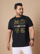 Men Plus Size Tesky Printed Round Neck Tshirt - bigbanana