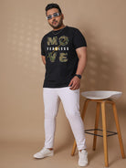 Men Plus Size Tesky Printed Round Neck Tshirt - bigbanana