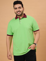 Men Plus Size Texzo Striped Polo Tshirt - bigbanana