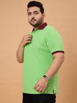 Men Plus Size Texzo Striped Polo Tshirt - bigbanana