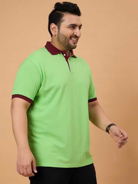 Men Plus Size Texzo Striped Polo Tshirt - bigbanana