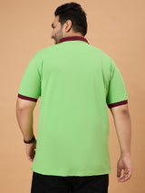 Men Plus Size Texzo Striped Polo Tshirt - bigbanana