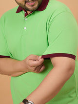 Men Plus Size Texzo Striped Polo Tshirt - bigbanana