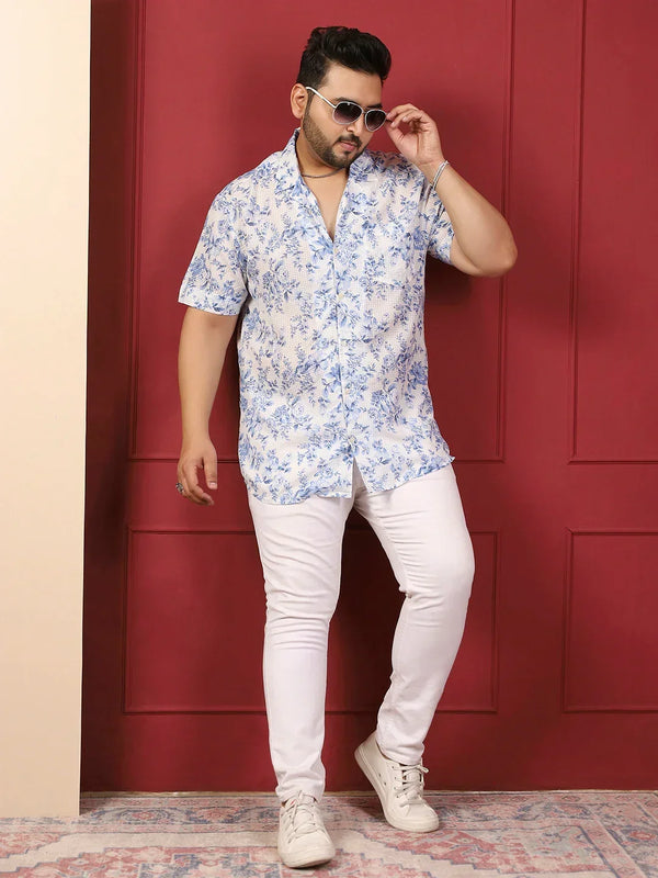 Men Plus Size Teyron Multicolor Printed Shirt