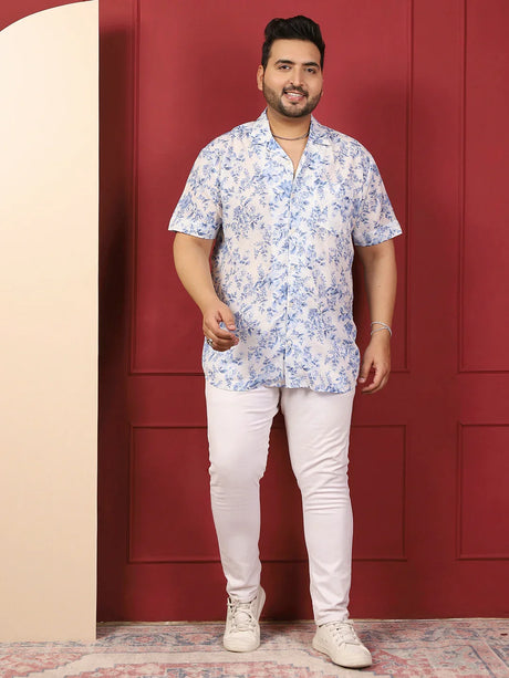 Men Plus Size Teyron Multicolor Printed Shirt - bigbanana
